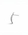 Sophia Schneider Joyas silver leaf stud earring, 17mm, autumn leaf design