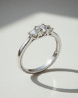 Sophia Schneider Joyas sterling silver ring with three lab-grown diamonds, 0.33 ctw, size 15.