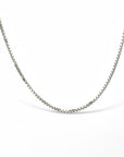Sophia Schneider Joyas sterling silver 925 Venetian box chain necklace. Delicate, square-link chain.