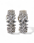 Aros Media Argolla triple linea Diamantes grifa en plata 925