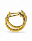 Argollas Oro Amarillo y Brillantes 1 cm