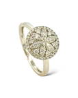 A pedido - Anillo Solitario Diamantes Cluster Diseño Flor