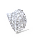 Anillo Diseño Diamantes corte brillante y baguettes 1,4 Ct