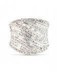 Anillo Diseño Diamantes corte brillante y baguettes 1,4 Ct