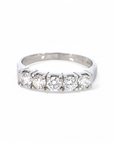 Anillo Quintillo Diamantes corte brillante 0,90 ct total