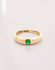 A pedido - Anillo Esmeralda Redonda en Bisel 0,16 ct