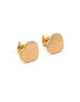 A pedido - Aros Stud Corazon Plano Gold