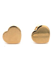 A pedido - Aros Stud Corazon Plano Gold