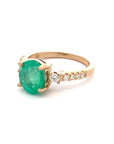 A pedido - Anillo Esmeralda Oval en Grifa 8 mm