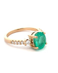 A pedido - Anillo Esmeralda Oval en Grifa 8 mm