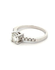 A pedido - Anillo Diamante Brillante en Grifa 0,60 ct y brillantes en argolla