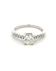 A pedido - Anillo Diamante Brillante en Grifa 0,60 ct y brillantes en argolla