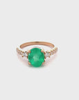 A pedido - Anillo Esmeralda Oval en Grifa 8 mm
