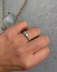 A pedido - Anillo Quintillo Brillantes en Grifa y brillantes en argolla