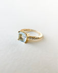 A pedido - Anillo Aguamarina Cushion en Grifa
