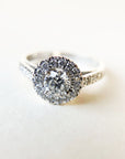 A pedido - Anillo Diamante Brillante en Grifa 0,45 ct Halo