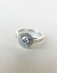 A pedido - Anillo Diamante Brillante en Grifa 0,45 ct Halo