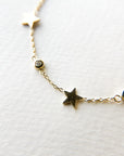A pedido - Pulsera Estrellas y Puntos de Luz Bisel intercaladas