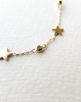 A pedido - Pulsera Estrellas y Puntos de Luz Bisel intercaladas
