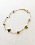 A pedido - Pulsera Estrellas y Puntos de Luz Bisel intercaladas