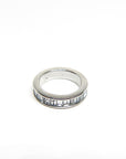A pedido - Anillo Sinfín Baguette en Riel 3,5 x 2,5 mm