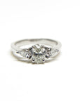 A pedido - Anillo Tricillo Oval y Gotas en Grifa (0,50 y 0,18 ct)