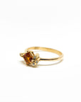 A pedido - Anillo Topacio Amarillo Carré Grifa y Diamantes Bisel