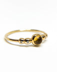 A pedido - Anillo Topacio Amarillo Cabujón Bisel y Brillantes
