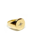 A pedido - Anillo Sello Brillante en Bisel 0,02 ct