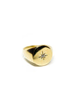 A pedido - Anillo Sello Brillante en Bisel 0,02 ct