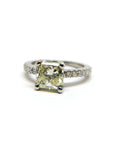 A pedido - Anillo Diamante Cushion Amarillo en Grifa 1,73 Ct y brillantes en argolla