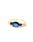 A pedido - Anillo Tricillo Zafiros Oval y redondos en Grifa