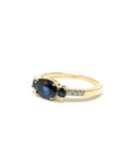 A pedido - Anillo Tricillo Zafiros Oval y redondos en Grifa