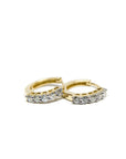 A pedido - Aros Argollas Diamante 0,15 Ct Gold 1,1 Cm