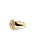 A pedido - Anillo Sello Brillantes en Grano 0,00.5 ct
