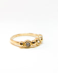 A pedido - Anillo Cintillo Topacios Blancos Bisel 2,5 mm