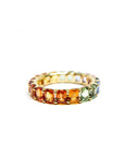 A pedido - Anillo Zafiros de Colores Rectangulares en Grifa 4x3 mm Sinfín