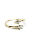 A pedido - Anillo Diamantes Pera en Grifa 0,11 ct Abierto