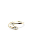 A pedido - Anillo Diamantes Pera en Grifa 0,11 ct Abierto
