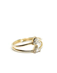 A pedido - Anillo Diamantes Trilliant en Grifa 0,10.5 ct doble argolla