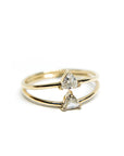 A pedido - Anillo Diamantes Trilliant en Grifa 0,10.5 ct doble argolla