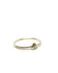 Anillo Solitario Trilliant 0,11 Ct Bisel Gold