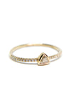 Anillo Solitario Trilliant 0,11 Ct Bisel Gold