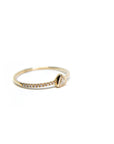 Anillo Solitario Trilliant 0,11 Ct Bisel Gold