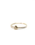 Anillo Solitario Trilliant 0,11 Ct Bisel Gold