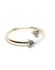 A pedido - Anillo Diamantes Brillantes en Grifa 0,08.5 ct Abierto