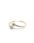A pedido - Anillo Diamantes Brillantes en Grifa 0,08.5 ct Abierto