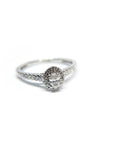 A pedido - Anillo Diamante Oval en Grifa 0,21 ct Halo