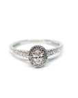 A pedido - Anillo Diamante Oval en Grifa 0,21 ct Halo