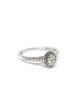 A pedido - Anillo Diamante Oval en Grifa 0,21 ct Halo